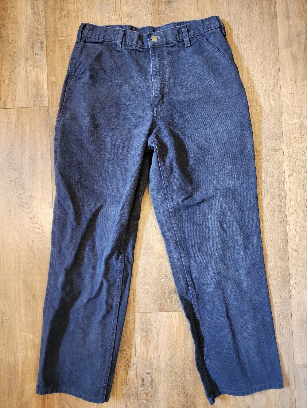 Carhartt Original Loose Original Fit Carpenter Pants Navy Cotton Canvas 35x34